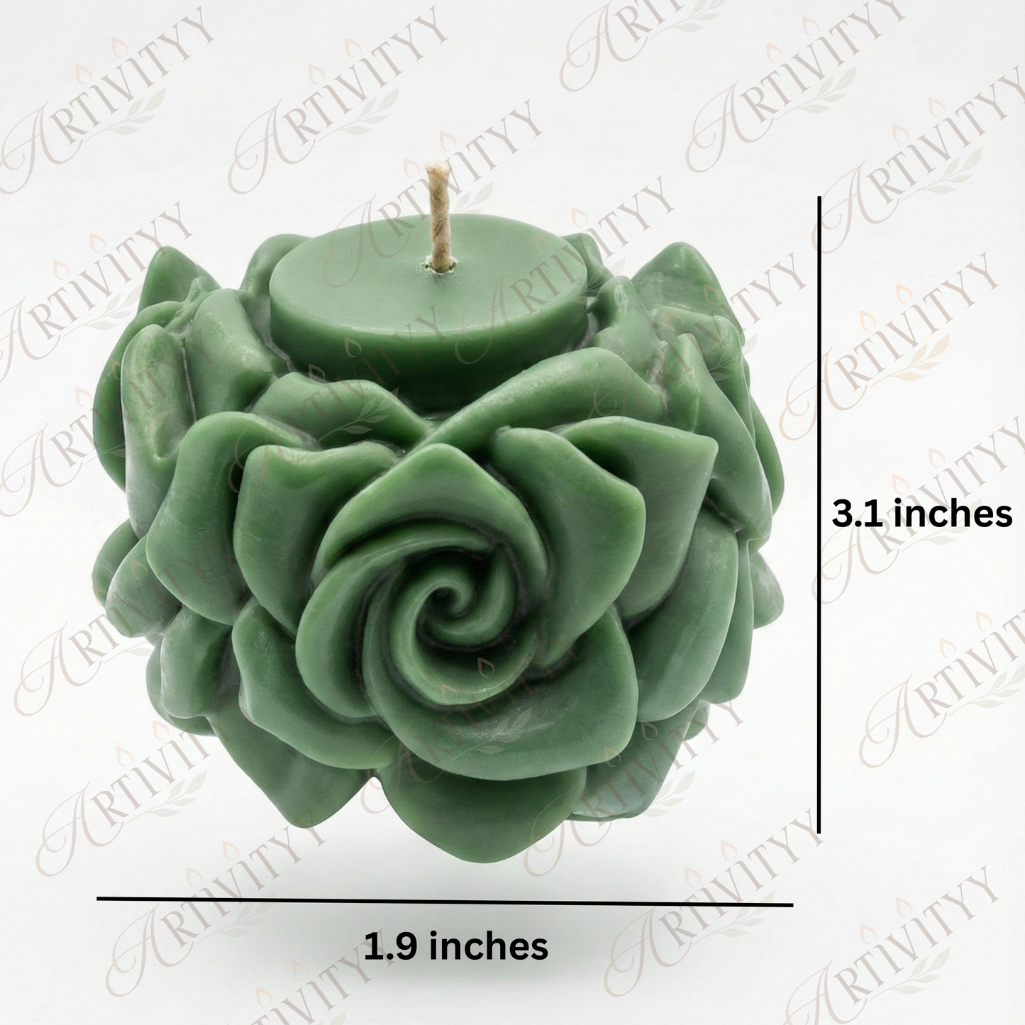 Bunch Of Rose Candle 3D