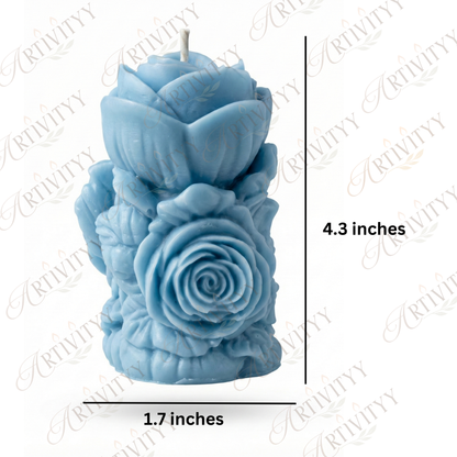 Rose Pillar Candle Mould (SM-006)