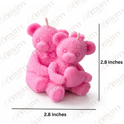 Couple Teddy Silicone Candle Mould (SM-003)