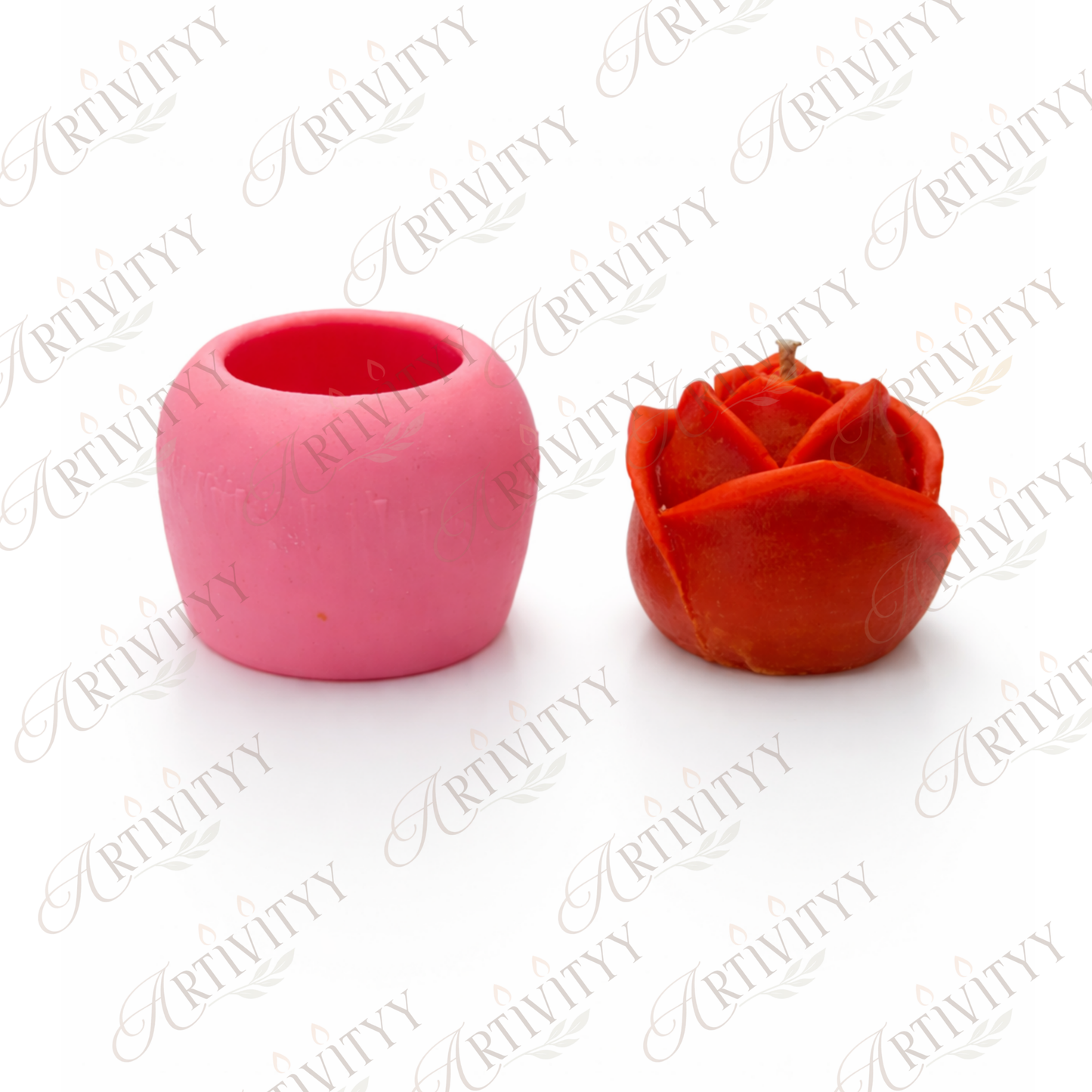 Close Rose Silicone Candle Mould (SM-002)