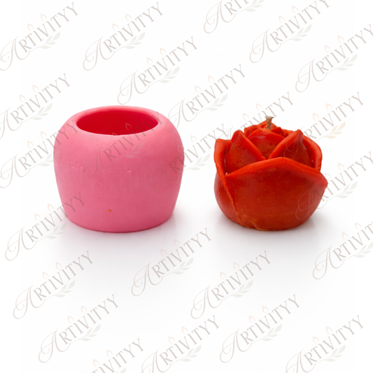 Close Rose Silicone Candle Mould (SM-002)
