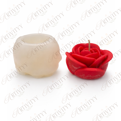 Open Rose Silicone Candle Mould (SM-007)