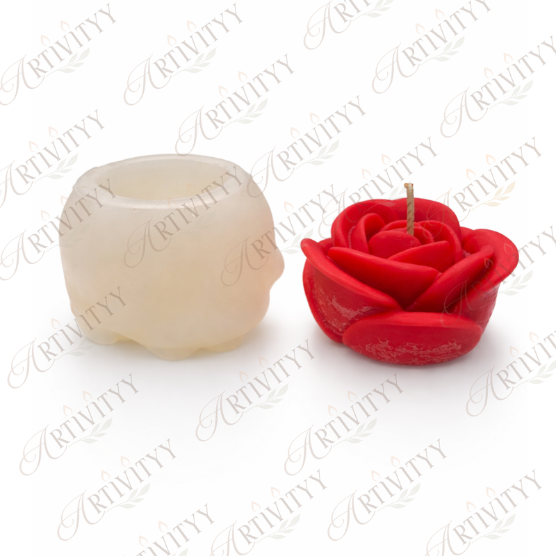 Open Rose Silicone Candle Mould (SM-007)