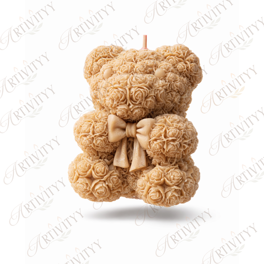 Teddy With A Bow Candle 3D