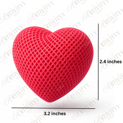 Dotted Heart Silicone Candle Mould (SM-013)