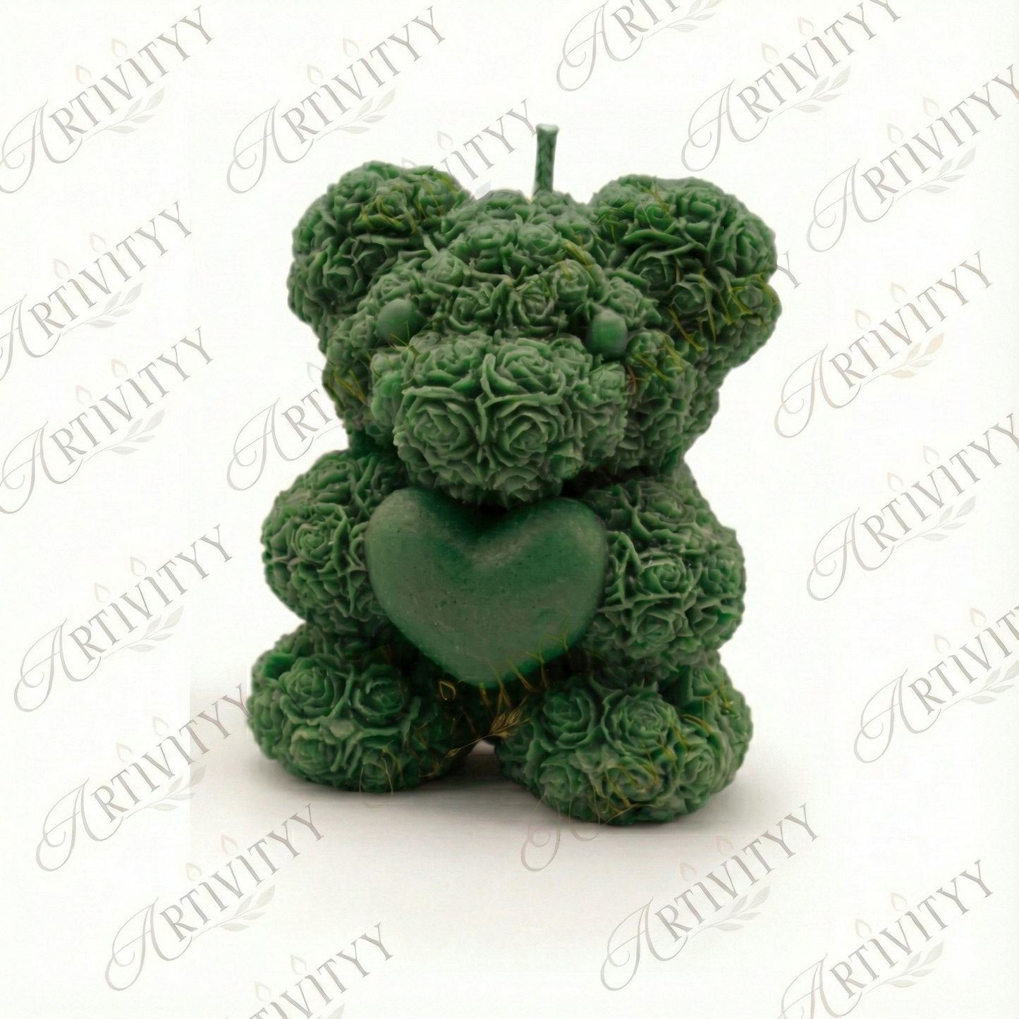 Teddy With A Heart Candle 3D
