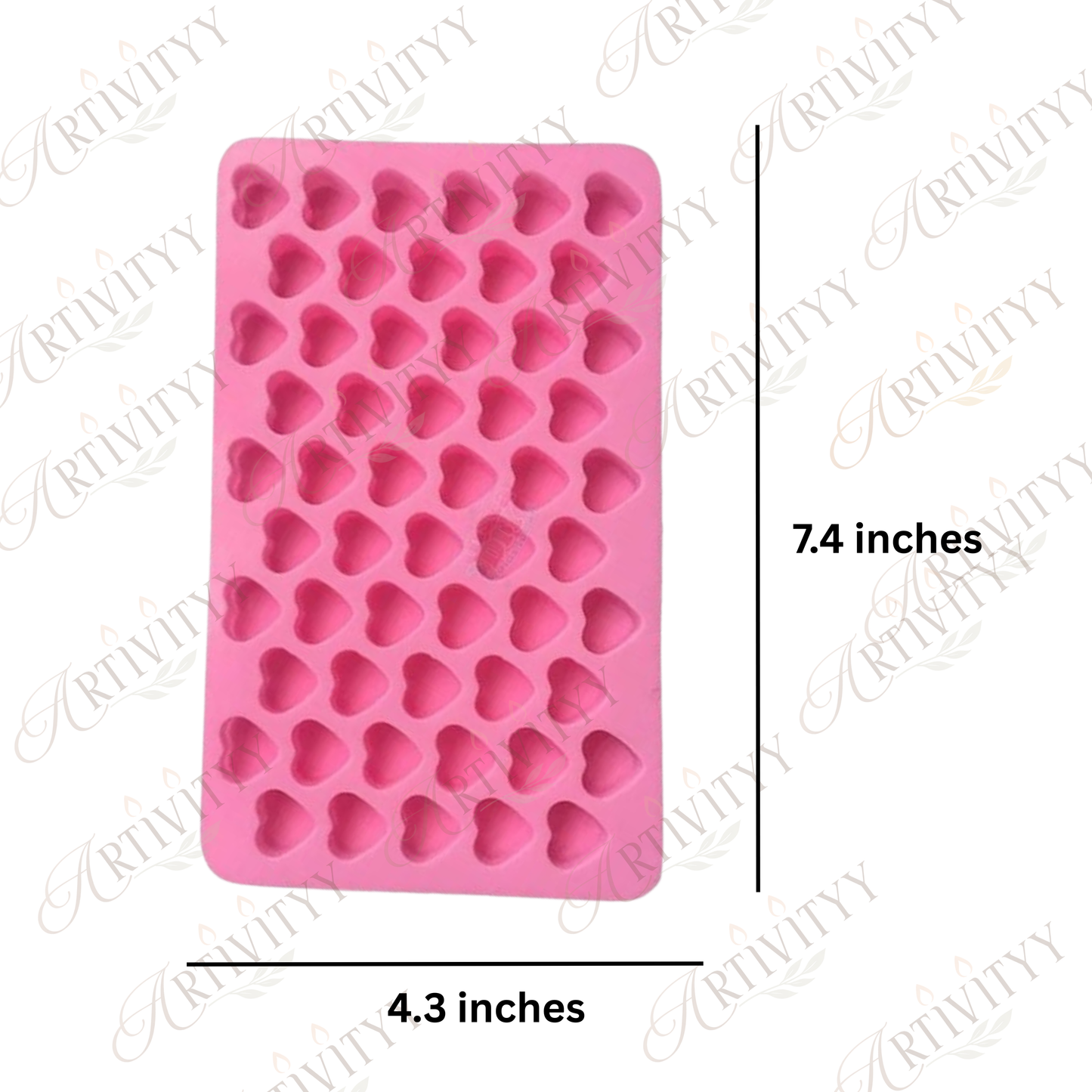 Multiple Heart Silicone Candle Mould (SM-010)