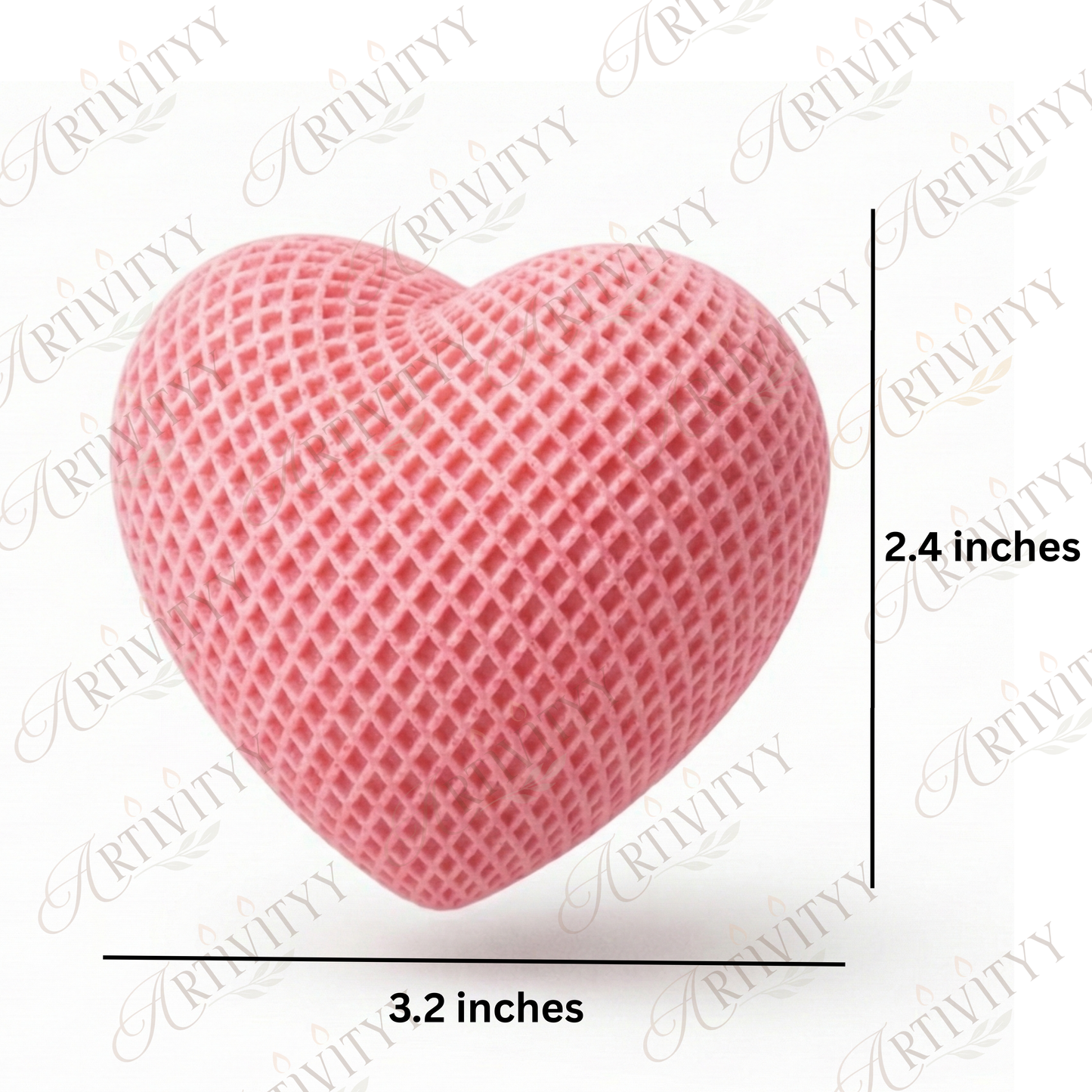 Dotted Heart Candle